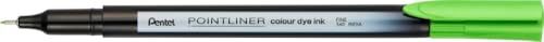 Pentel Pointliner colour S40 Fineliner - dye ink, 0,4 mm, flessengroen (12 stuks)