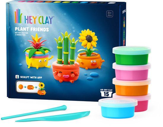 Hey Clay Plant Friends Set van 15 potjes