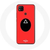 Maniacase Etui voor Xiaomi Redmi 9C Inktvis Spel driehoek masker