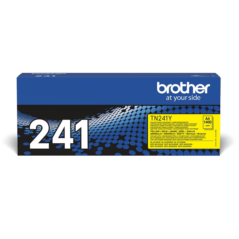 Brother TN-241Y Yellow Toner Cartridge - Original - 1400 Pages