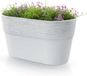 Prosperplast Windsor Plantenpot/Bloempot - Kunststof - Ivoor Wit - L28 x B15 x H15 cm - Ovaal