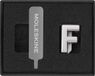 Moleskine Pins voor notitieboek of agenda, letter F, letterspelden, personaliseer de sluiting met een elastiek, gepersonaliseerde cadeau-ideeën, kleur zilver