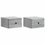 vidaXL Nachttafel Grijs Sonoma Hout 34,5 x 33 x 20 cm
