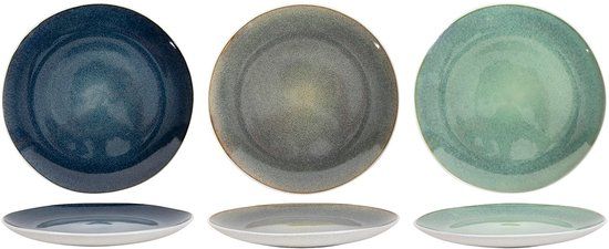 Cookinglife Dinerborden Belize – Ø 25 cm – 6 Stuks – Keramische Borden met Authentieke Look – Ideaal voor Hoofdgerechten – Licht Ongelijke Vormgeving voor een Unieke, Rustieke Tafelsetting