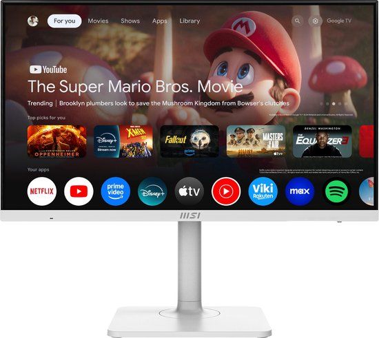 MSI Modern MD272UPSW - Smart 4K UHD Monitor - 27 Inch - Google TV - USB-C PD 65W