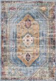 Safavieh BTL346 Bristol Collection Geweven Gebiedstapijt, Blauw & Camel, 122 x 183 cm