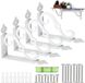 Merkloos Plankhouders 14 cm x 11 cm - Vintage Gietijzer - Stevige Wandconsoles voor Tuin en DIY - Ondersteunt tot 50 kg