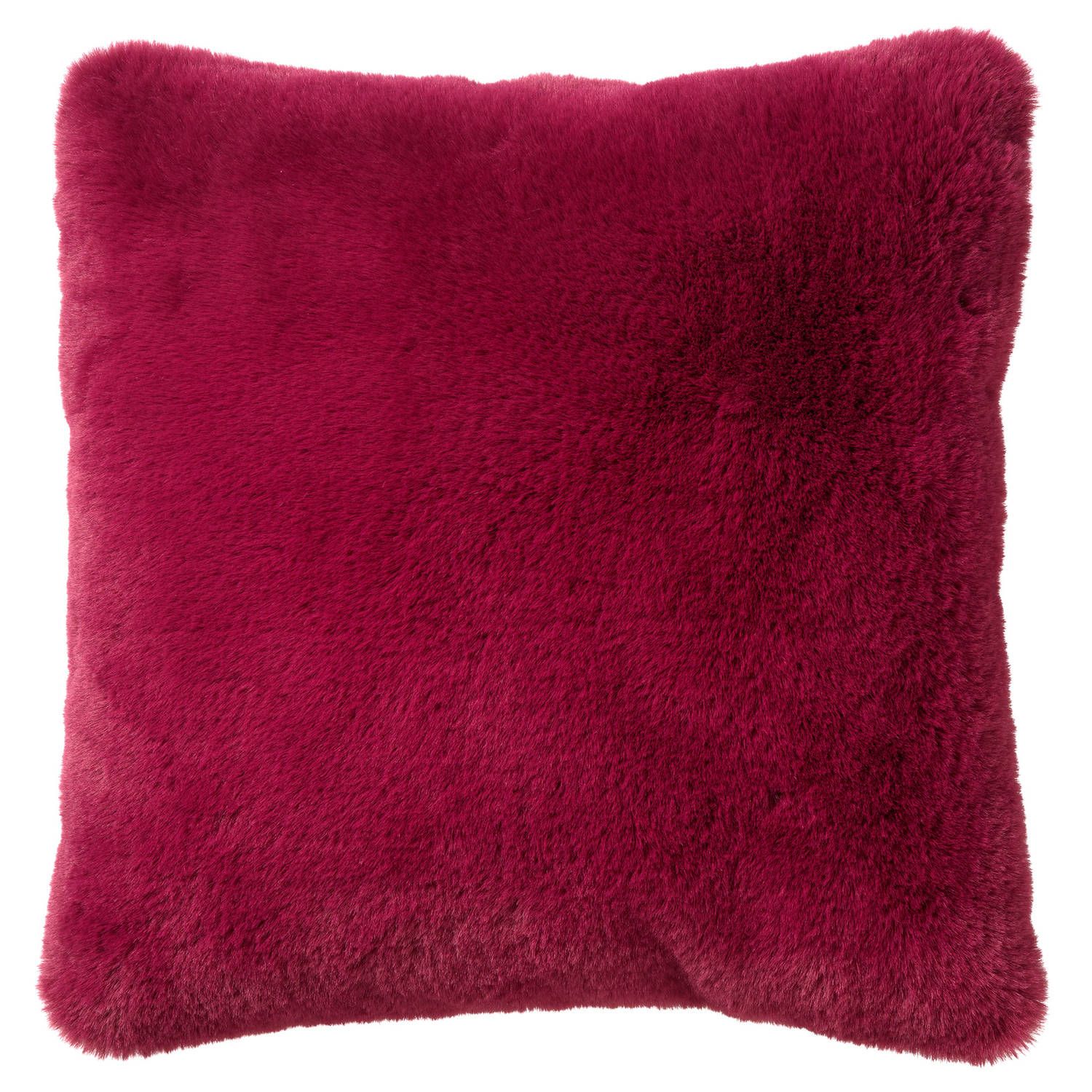 Dutch Decor Zaya Sierkussen Unikleur 45x45 cm - Red Plum - Roze