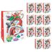 Idena 30344-12 - Geschenkzakjes Kerstman, 12 stuks, 18 x 23 x 10 cm, papieren zakjes, geschenkzakjes, kerstzakjes