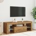 Maison Exclusive - Meuble TV avec éclairage LED, chêne artisanal, 120x36,5x40 cm