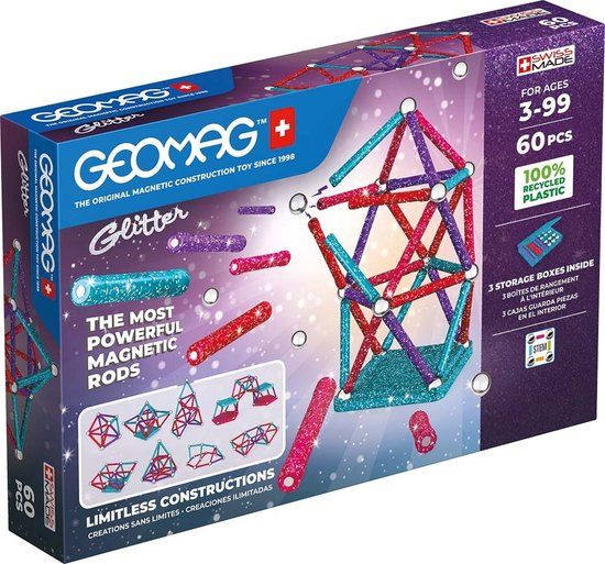 Geomag Glitter Set Recycled - 60-delig