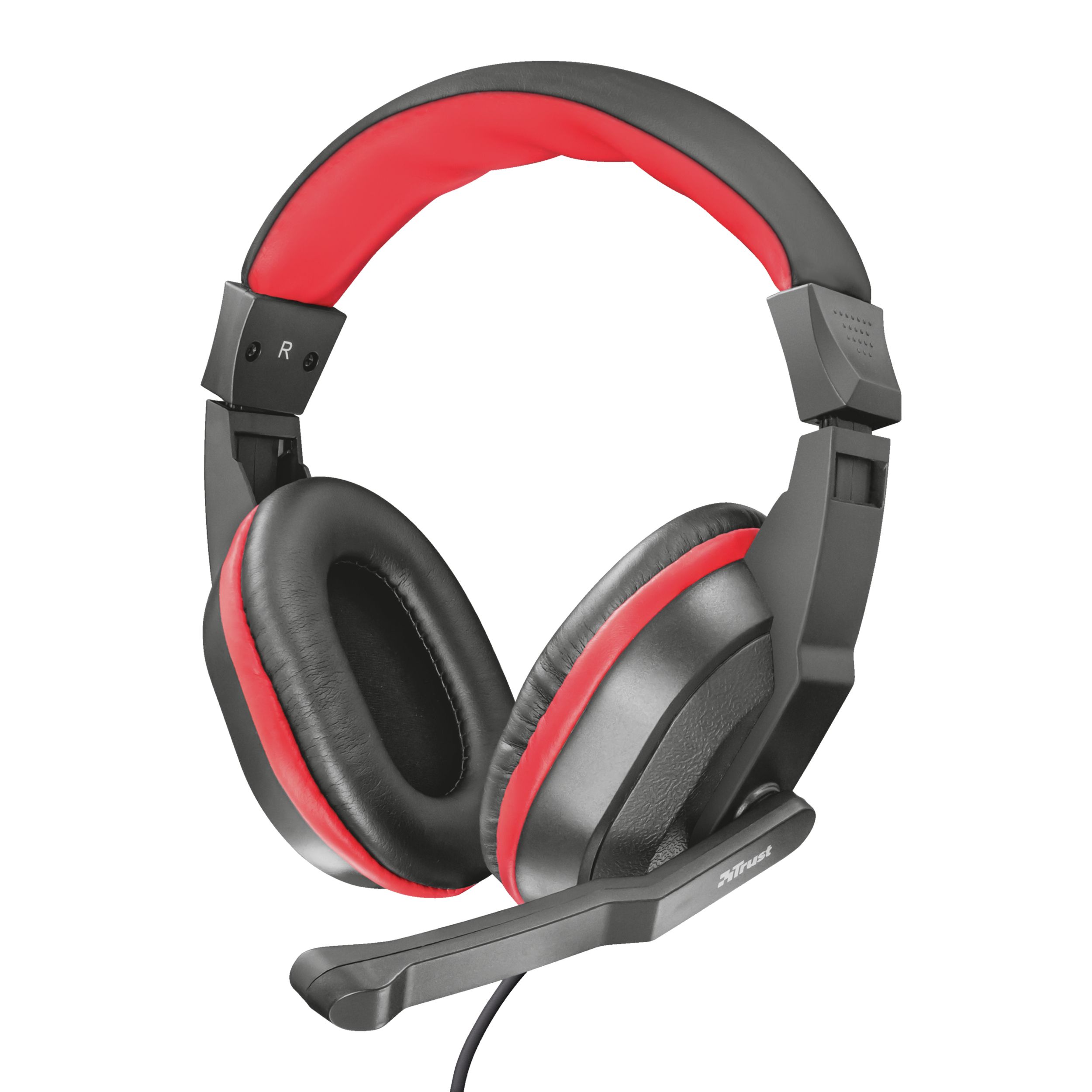 Trust 21953 Gaming Headset - Wired - Black/Red