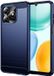 Techsuit Hoesje geschikt voor HONOR X5c Plus - Carbon Silicone Back Cover - Blauw