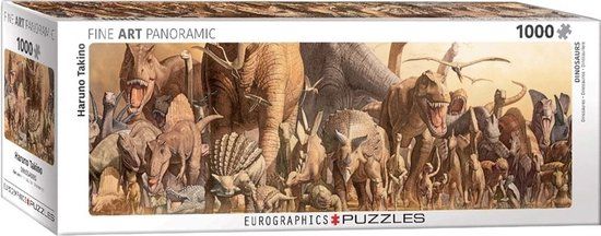 Eurographics Dinosaurussen - Haruo Takino Panorama Puzzel (1000 stukjes)