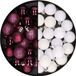Merkloos / Sans marque Billiet - Vanlaere 40x stuks kleine kunststof kerstballen aubergine paars en wit 3 cm