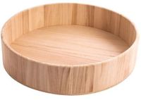 Groot Kadusi Groot rond dienblad van balsahout, 34 x 7,5 cm