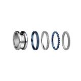 BERING Unisex Ring in silber glänzend - Arctic Symphony Collection mit Edelstahl - Symphony-Set-A