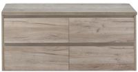 BES LED Dante Badmeubelset 120 cm - 4 Laden Craft Oak - Wastafelbovenblad