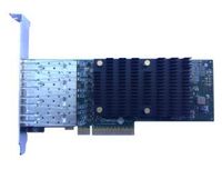 Chelsio T540-LP-CR 4-poort 1/10GbE, Low Profile UWire Adapter met PCI-E x8 Gen 3, 32K conn, SFP+ Connector