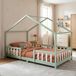 [en.casa] Kinderbed Treviolo huisbed 140x200 cm mint en wit