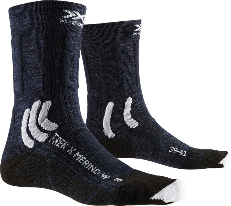 X-SOCKS Trek X Merino Sokken Dames, midnight blue/arctic white EU 39-40 2019 Trekking- & Wandelsokken