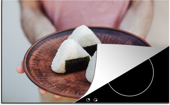 KitchenYeah® Inductie beschermer 77x51 cm - Onigiri - Japan - Inductiebeschermer voor inductiekookplaat