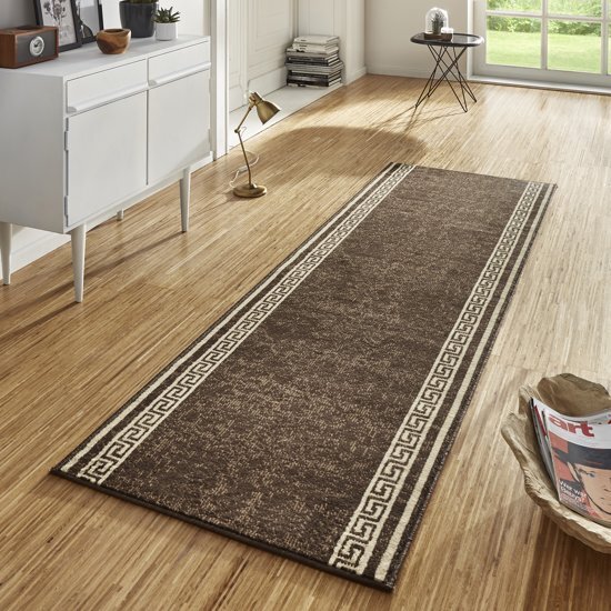 Hanse Home Designer Loper Velours Basic Bruin 80x500cm