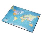 Esselte Bureau Onderlegger - Wereldkaart - Multikleur - Kunststof - 54 x 41 cm