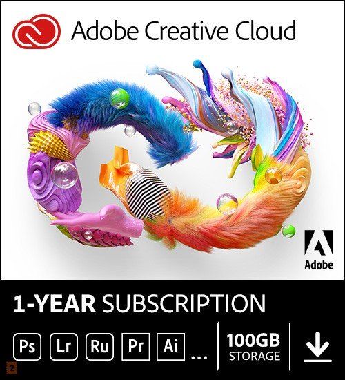 Adobe Creative Cloud Individual (all apps) - 1 Jaar - 100GB Cloud - 7424941917938