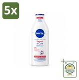 Nivea Repair & Care Lait pour le corps - pour peau très sèche - 400 ml - Pack économique - 5 pièces
