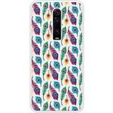 Peacock Feather Beschermende siliconen case compatibel met Mi 9T