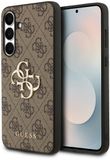 Guess 4G Metal Logo Back Case - voor Samsung Galaxy S25 FE - Bruin