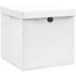 Maison Exclusive Boîtes de rangement avec couvercles 4 Pcs 28x28x28 Cm Blanc