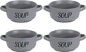 Cosy & Trendy Bol à soupe en grès - 12x - Gris - Dia 13,5 cm - 470 ml
