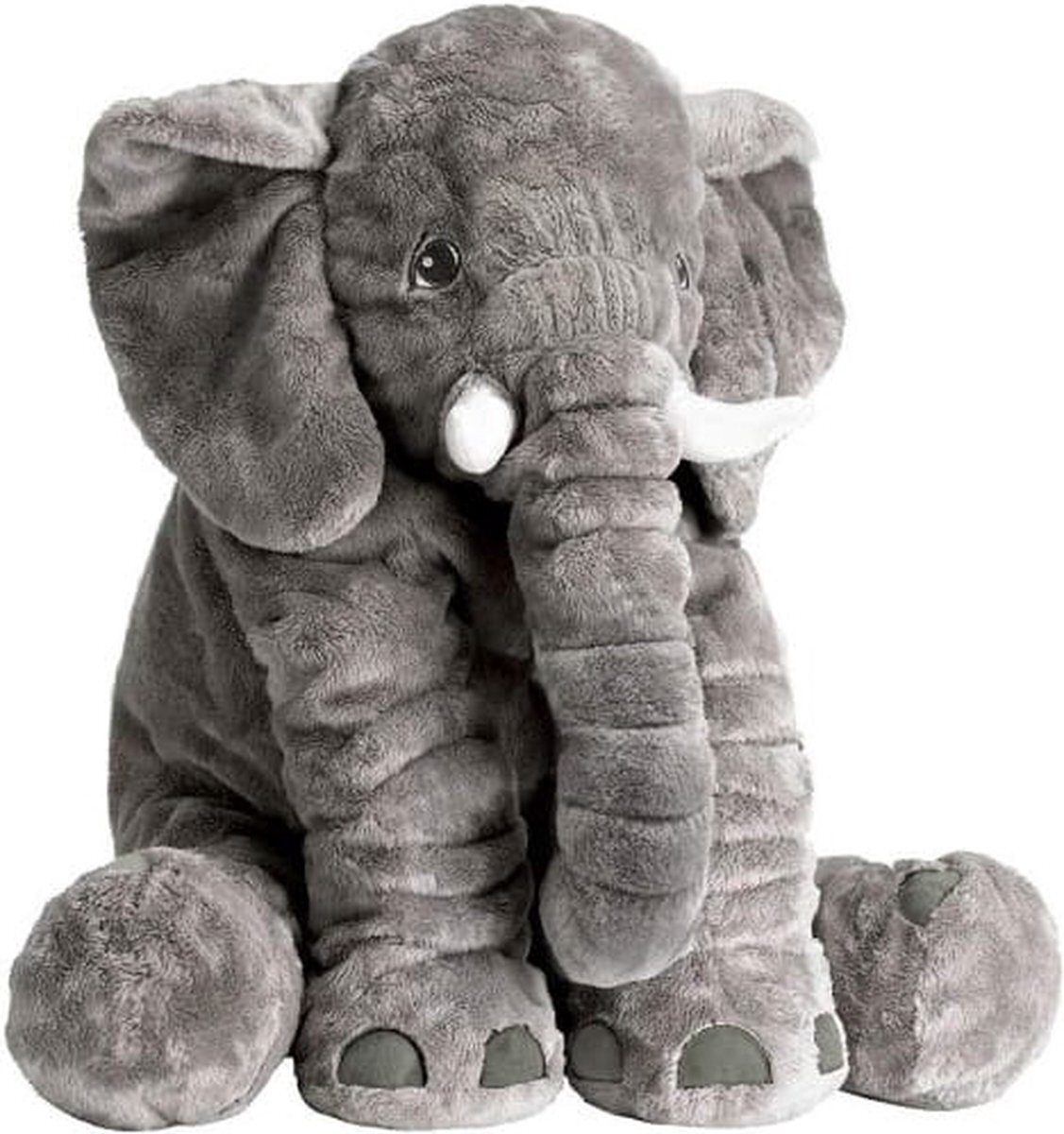 Viking Choice Grote knuffel - Olifant - Knuffel kussen - Pluche - Grijs