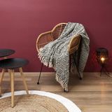 Anders Tribale deken met vierkant ontwerp 120x150cm beige/zwart polyester