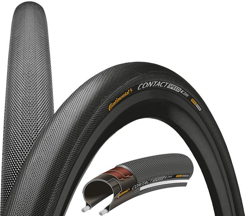 Continental Contact Speed Fietsband Double SafetySystem Breaker 27,5\" draadband Reflex zwart