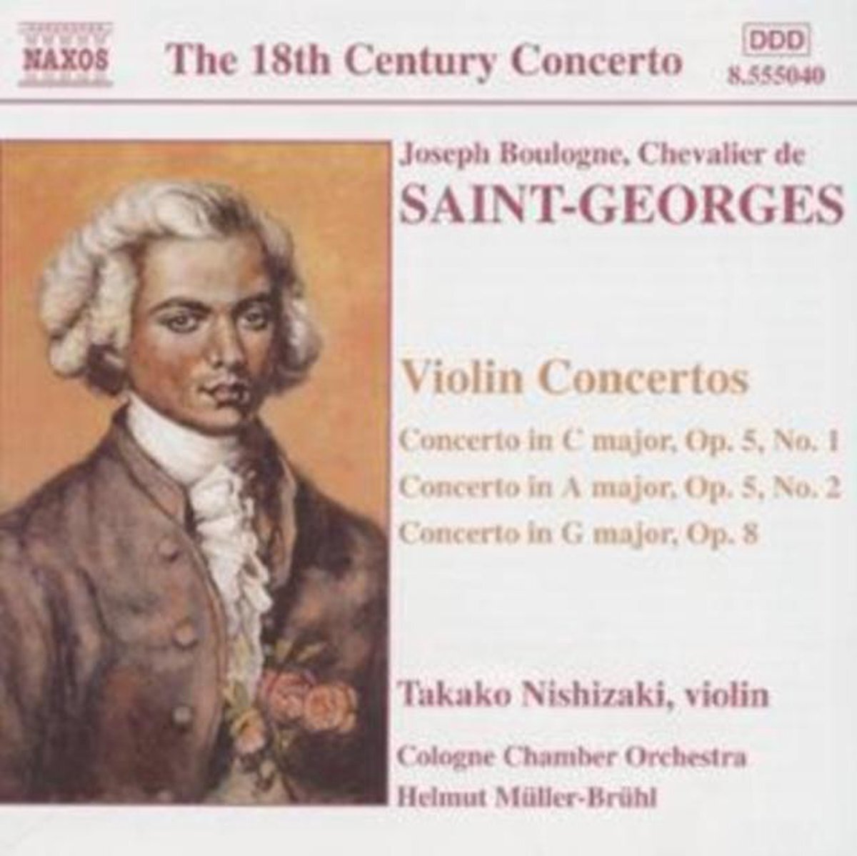 OUTHERE Saint-Georges: Violin Concertos / Nishizaki, Muller-Bruhl, Cologne CO