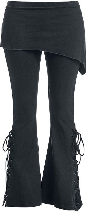 Gothicana Zwarte legging met bootcut en rokgedeelte - Dames - S