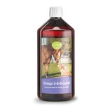 tierlieb Omega-3-6-9 lijnolie voor paarden en honden, rijk aan onverzadigde essentiële vetzuren, met natuurlijke vitamine E, 1 liter
