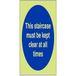 VSafety Glow In The Dark Staircase moet altijd helder worden gehouden - 100mm x 100mm - Zelfklevende Vinyl
