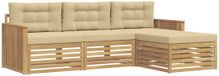 vidaXL - Salon d'extérieur - 4 pièces - Blanc et Beige