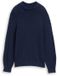 Tom Tailor - Pull en maille ample à col montant - Taille M - blue rib structure