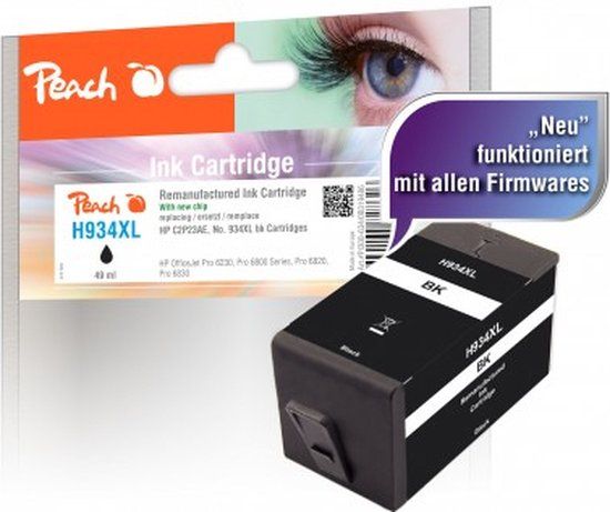 Peach PI300-634 XL Zwart Inktcartridge