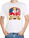 Bellatio Decorations Donald Trump Foute Kerst Shirt Wit - Christmas is gonna be huge - Heren S