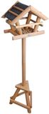 Esschert Design Vogelvoederhuisje op paal - Hout - Bruin - 35 x 26 x 31 cm