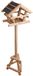 Esschert Design Vogelvoederhuisje op paal - Hout - Bruin - 35 x 26 x 31 cm