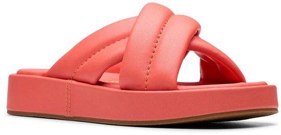 Clarks Alda Glide Slide Sandaal Koraal Leer 38 EU