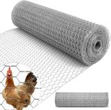 Merkloos / Sans marque 13mm Zeshoekige Pluimvee Netting Gegalvaniseerd Kipdraad Gaas - Konijnen Huisdieren Hond Kat Planten Achtertuin Verhoogde Bloem Bed 0.5Mx25M