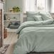 Bedlaken Essix - Tout Doux - Effen katoenen laken 180 x 290 cm Aloë Vera groen